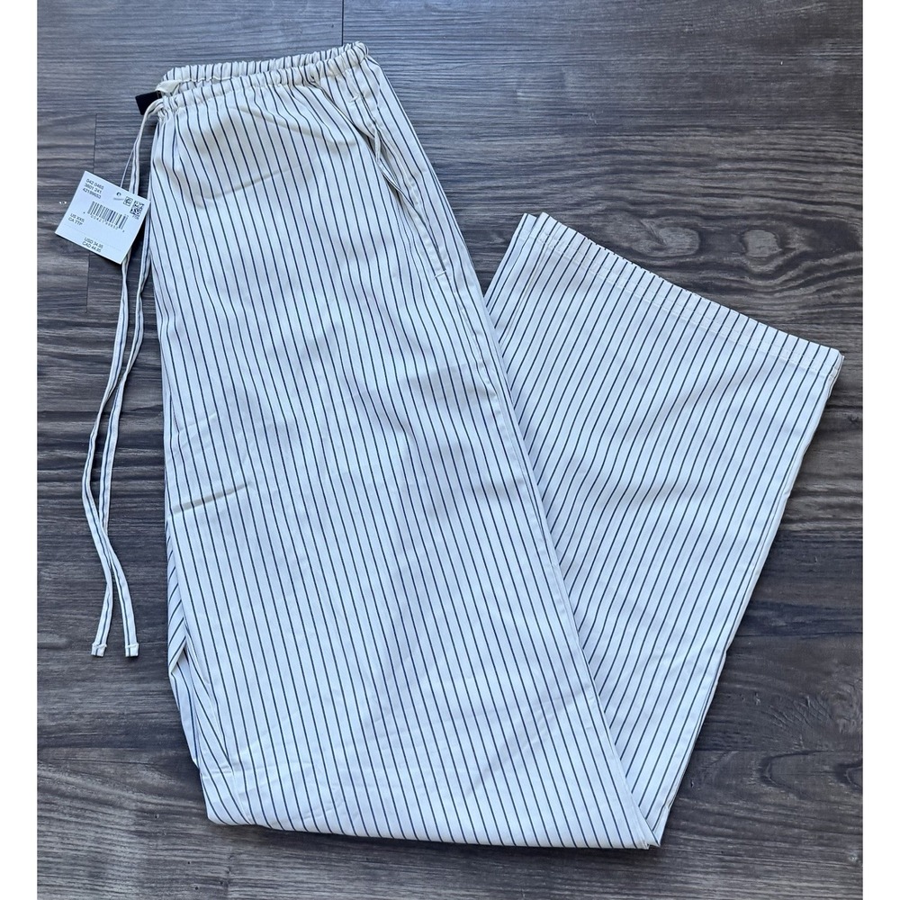 SOLD
Wide Leg PJ Pant Stripe Pockets Y2K Inspired XXS Oversized Cappuccino - Picture 2 of 11